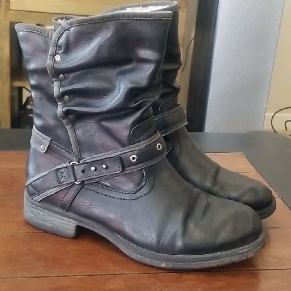 Slouchy Moto Boots